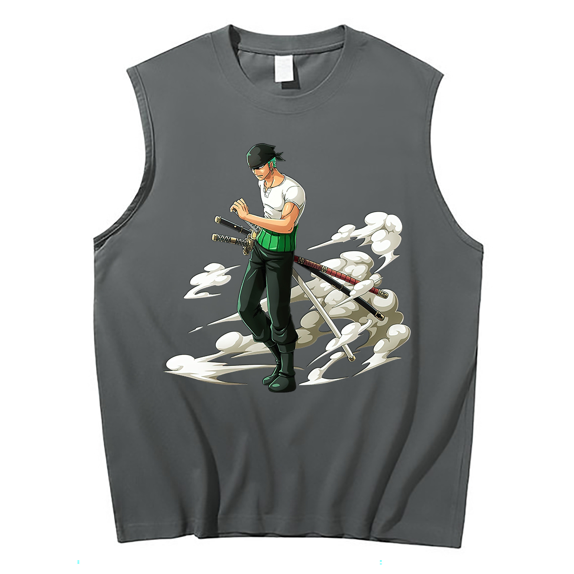 ワンピース ロロノア・ゾロ ONE PIECE Roronoa Zoro コットン100％タンクトップ（フロントプリント）